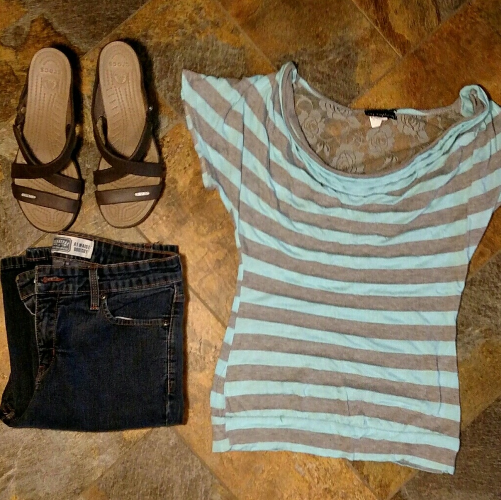 Say Anything lace back tee, size medium